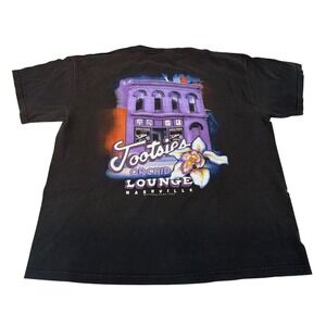 VTG Tootsies Orchid Lounge TShirt Black Nashville Graphic Screen Play 95' XL Men